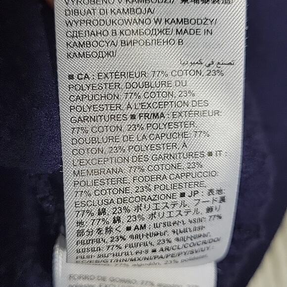 GAP Vintage Soft Hi-Low Hoodie Sweatshirt Rainbow Gem Logo Womens Small - Picture 10 of 10